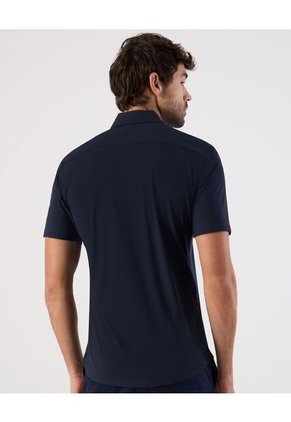 Camisa  Para Hombre Manga Corta Sin Bolsillo Cuello F Color Azul Marca Patprimo #44013186