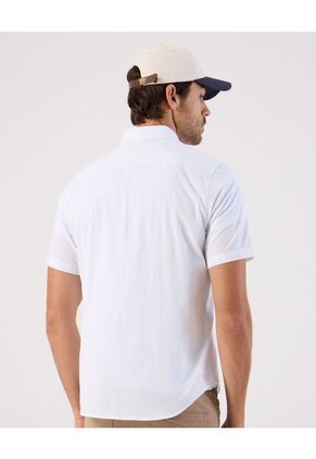 Camisa  Para Hombre Manga Corta Con Bolsillo Cuello B Color Blanco Marca Patprimo #44017335
