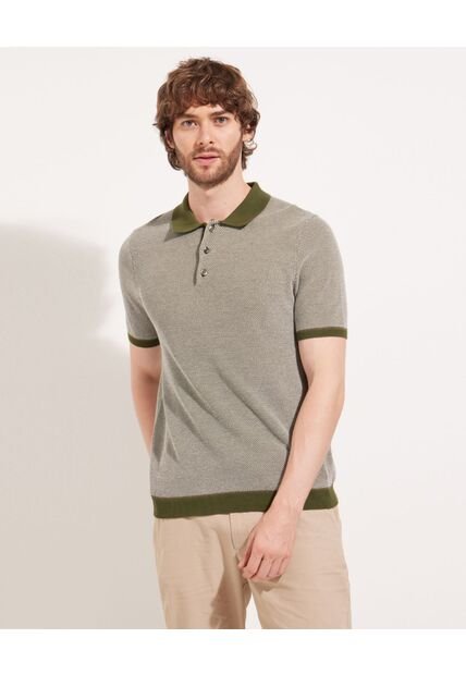 Polo  Para Hombre Cuello Tejido Sin Bolsillo Color Verde Marca Patprimo #44112430