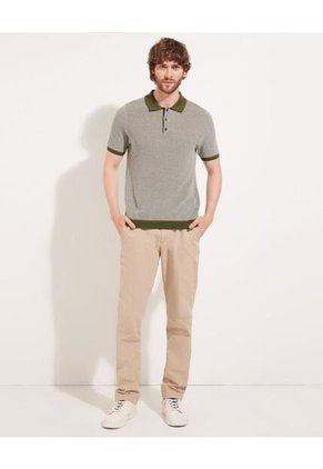 Polo  Para Hombre Cuello Tejido Sin Bolsillo Color Verde Marca Patprimo #44112430