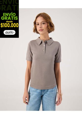 Polo Para Mujer Manga Corta Color Verde Marca Patprimo #30110452 Patprimo