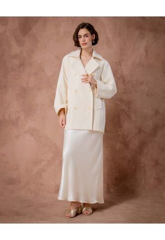 Chaqueta  Para Mujer Abrigo Color Blanco Marca Patprimo #30080601 Patprimo