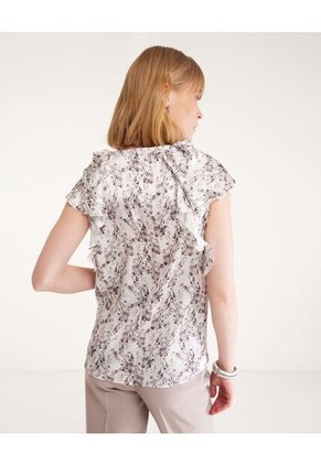 Blusa  Para Mujer Manga Corta Color Blanco Marca Patprimo #30122847