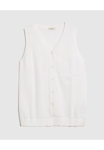 Chaleco  Para Mujer Tejido Color Blanco Marca Patprimo #30250043 Patprimo