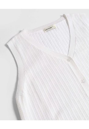 Chaleco  Para Mujer Tejido Color Blanco Marca Patprimo #30250043