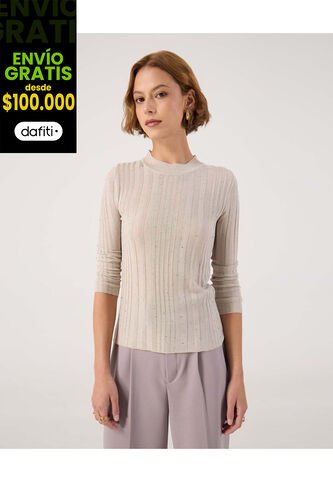 Saco Para Mujer Cuello Redondo Color Beige Marca Patprimo #30330645 Patprimo