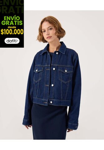 Chaqueta Para Mujer Trucker Color Azul Marca Patprimo #30080595 Patprimo