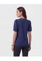 Camiseta Con Mangas Abullonadas   Para Mujer Azul Patprimo de Patprimo