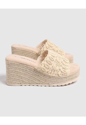 Sandalias Para Mujer Tacón Color Beige Marca Patprimo #30690113