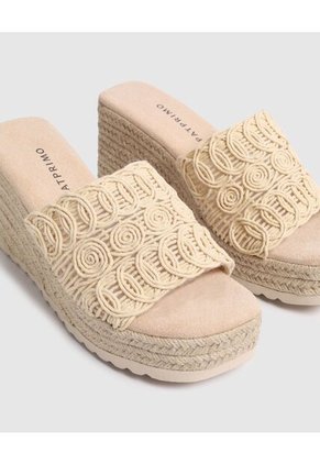 Sandalias Para Mujer Tacón Color Beige Marca Patprimo #30690113