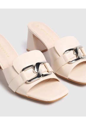 Sandalias Para Mujer Tacón Color Blanco Marca Patprimo #30690115