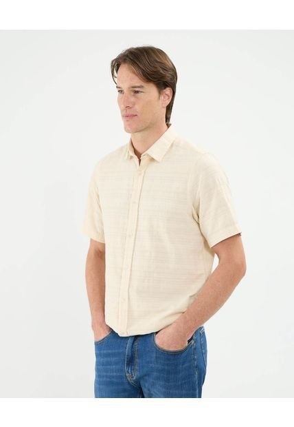 Camisa Para Hombre Manga Corta Sin Bolsillo Cuello Casual C Color Amarillo Marca Patprimo #44013120