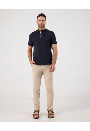 Polo  Para Hombre Cuello Tejido Sin Bolsillo Color Azul Marca Patprimo #44117257