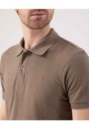 Polo  Para Hombre Cuello Tejido Sin Bolsillo Color Café Marca Patprimo #44112784