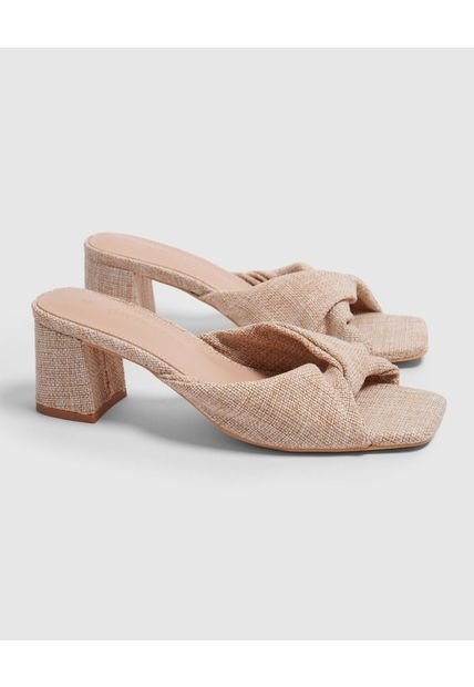 Sandalias Para Mujer Tacon Color Beige Marca Patprimo #30690100