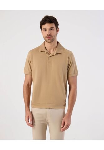 Polo  Para Hombre Cuello Maquina Sin Bolsillo Color Café Marca Patprimo #44112729 Patprimo