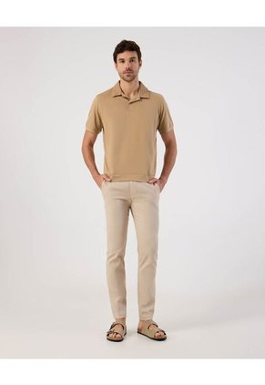 Polo  Para Hombre Cuello Maquina Sin Bolsillo Color Café Marca Patprimo #44112729