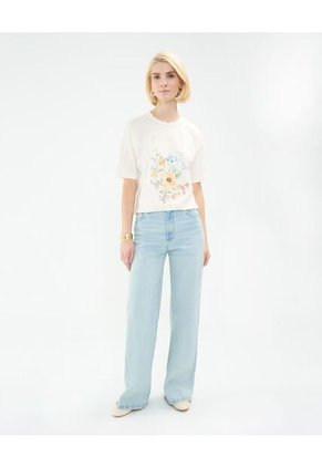 Camiseta Para Mujer Manga Corta Color Crema Marca Patprimo #30093586