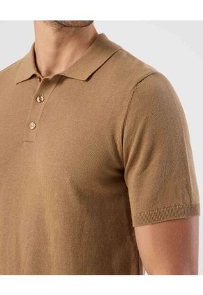 Polo  Para Hombre Cuello Tejido Sin Bolsillo Color Café Marca Patprimo #44112790