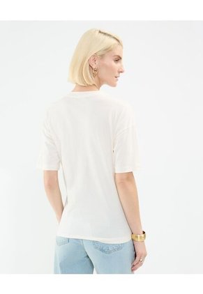 Camiseta Para Mujer Manga Corta Color Crema Marca Patprimo #30093586