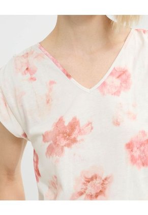 Camiseta Para Mujer Manga Corta Cuello V Color Blanco Marca Patprimo #30093725