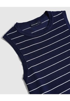 Camiseta  Para Mujer Manga Sisa Cuello Redondo Color Azul Marca Patprimo #30093863