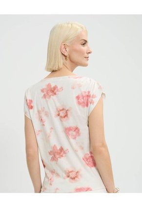 Camiseta Para Mujer Manga Corta Cuello V Color Blanco Marca Patprimo #30093725