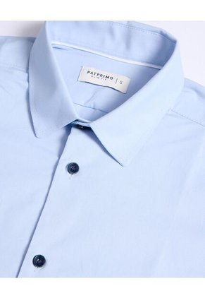 Camisa  Para Hombre Manga Corta Con Bolsillo Cuello C Color Azul Marca Patprimo #44012578