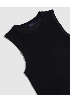 Camiseta  Para Mujer Manga Sisa Cuello Redondo Color Negro Marca Patprimo #30093867