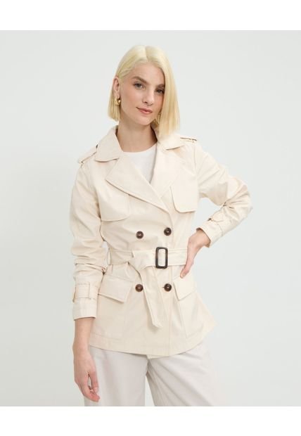 Chaqueta Para Mujer Trench Color Crema Marca Patprimo #30080555