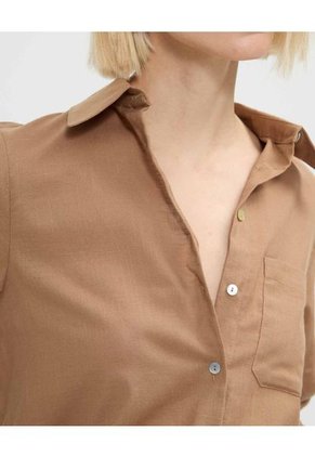 Camisa Para Mujer Manga Larga Color Café Marca Patprimo #30010697