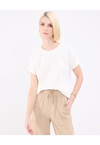 Camiseta Para Mujer Manga Corta Cuello Redondo Color Blanco Marca Patprimo #30093681 Patprimo