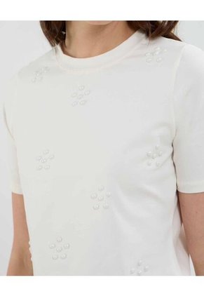 Camiseta Para Mujer Manga Corta Cuello Redondo Color Blanco Marca Patprimo #30093724