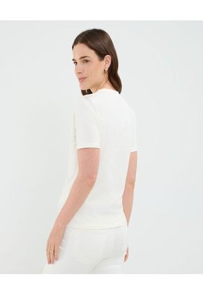 Camiseta Para Mujer Manga Corta Cuello Redondo Color Blanco Marca Patprimo #30093724