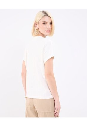 Camiseta Para Mujer Manga Corta Cuello Redondo Color Blanco Marca Patprimo #30093681