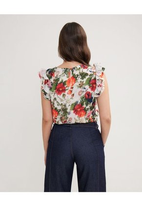 Blusa Para Mujer Manga Sisa Color Verde Marca Patprimo #30123296