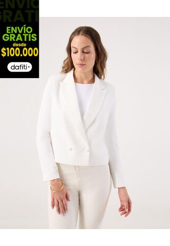 Blazer Para Mujer  Color Blanco Marca Patprimo #30400139 Patprimo