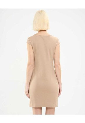 Vestido Para Mujer Manga Corta Color Café Claro Marca Patprimo #30171015