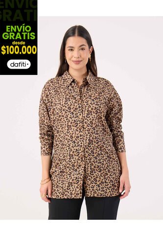 Camisa Para Mujer Manga Larga Color Café Marca Patprimo #14010200 Patprimo