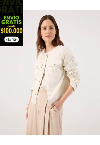 Chaqueta Para Mujer Desestructurada Color Crema Marca Patprimo #30080576 Patprimo