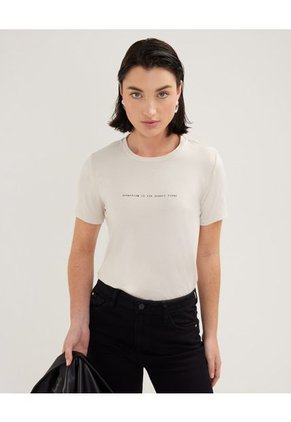 Camiseta Para Mujer Manga Corta Color Beige Marca Patprimo #30093487