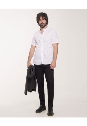Camisa Para Hombre Patprimo Color Blanco Material Algodón 100%