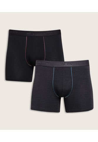 Boxer X2 Para Hombre Filete Medio Color Negro Marca Patprimo #44000316 Patprimo