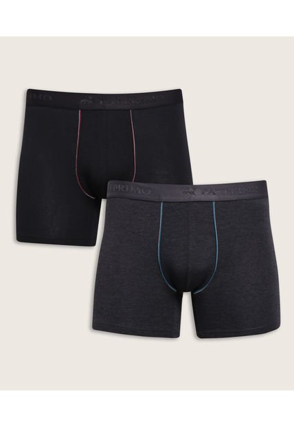 Boxer X2 Para Hombre Filete Medio Color Negro Marca Patprimo #44000316