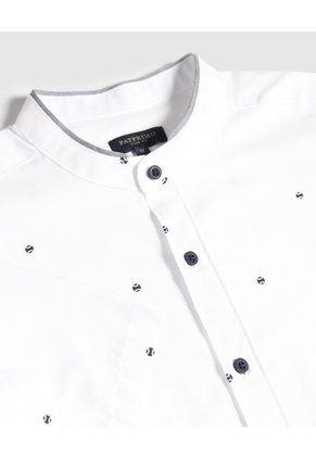 Camisa Para Hombre Patprimo Color Blanco Material Algodón 100%
