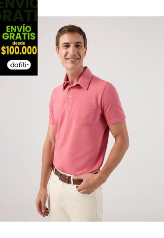 Polo Para Hombre Cuello Maquina Con Bolsillo Color Rosa Marca Patprimo #44112761 Patprimo