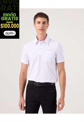 Polo Para Hombre Cuello Maquina Con Bolsillo Color Blanco Marca Patprimo #44112761 Patprimo