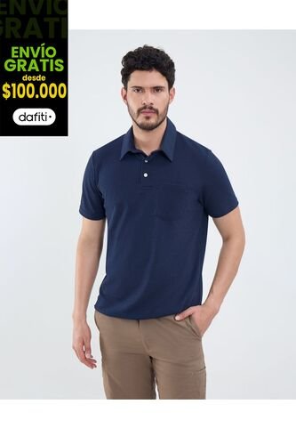 Polo Para Hombre Cuello Maquina Con Bolsillo Color Azul Marca Patprimo #44112699 Patprimo