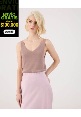 Camiseta Para Mujer Manga Sisa Cuello V Color Morado Marca Patprimo #30093769 Patprimo