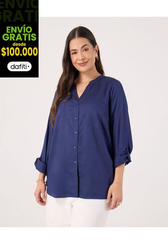 Blusa Para Mujer Manga Larga Color Azul Marca Patprimo #14121400 Patprimo